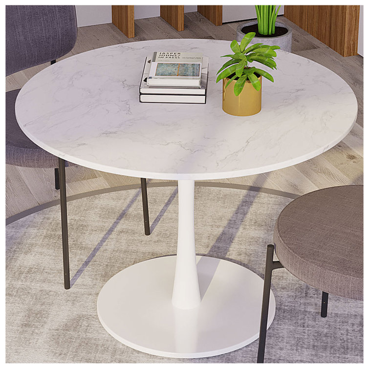 Small white marble online dining table